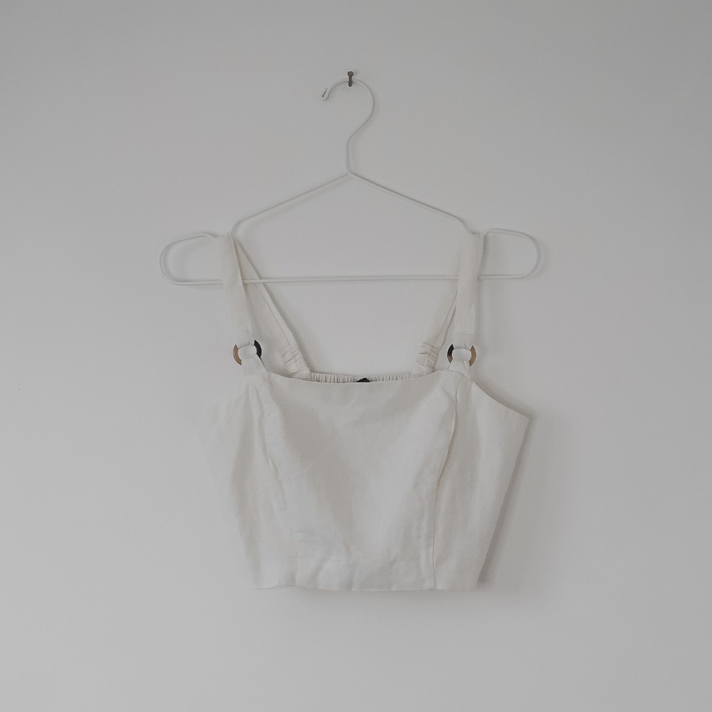 White Crop tank top - Size XS